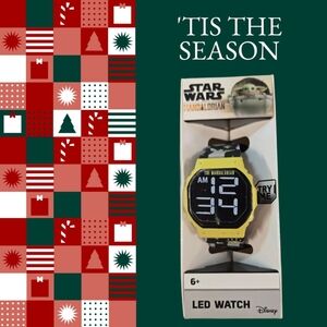 NWT Disney Star Wars The Mandalorian Baby Yoda Child LED Watch